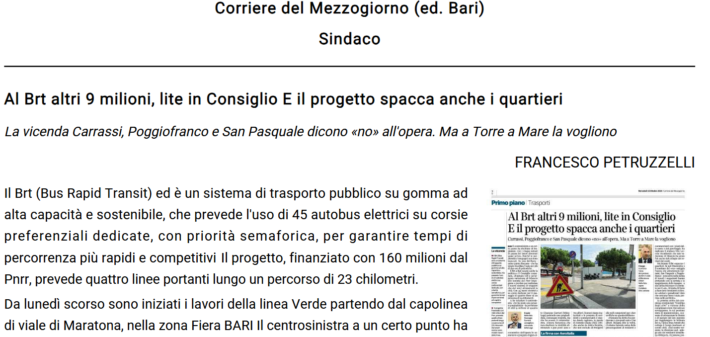 al brt altri 9 milioni, lite in consiglio e il progetto spacca anche i quartieri immagine